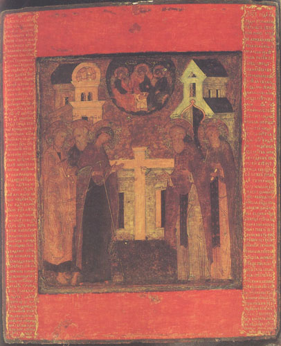 Икона «Явление Богоматери Сергию» из собрания Сергиево-Посадского музея